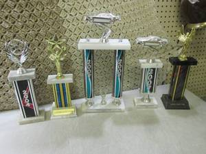 lot 51 image: (F-3) Lot of 5 Assorted Trophys Tal...