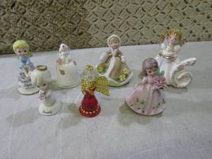 lot 55 image: (BS) Misc Doll Figure Lot Bells Orn...