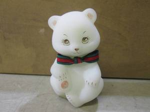 lot 58 image: (FS) Hand Painted Fenton Glass Cat ...