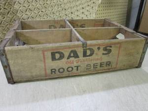 lot 65 image: (EW5) Vintage Wood Dads Root Beer ...