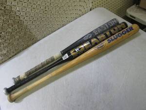 lot 69 image: (F-3) 2 Aluminum Easton Bats and Wo...