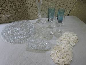 lot 101 image: (F-1) Assorted Glass and 8 Dollies...