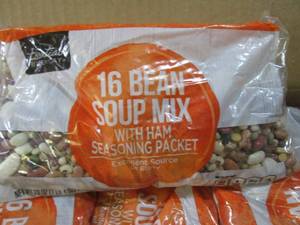 lot 213 image: (B-1) Case 12 Bags 16 Bean Soup Mix...