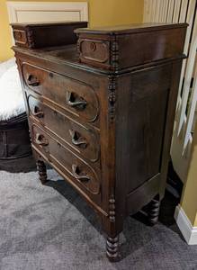 lot 11 image: Antique Carved Wood Dresser