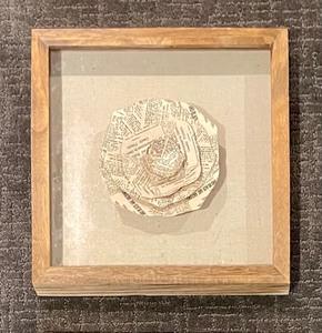 lot 60 image: Wooden Framed Paper Art