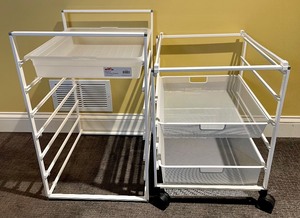 lot 101 image: Elfa Storage Carts