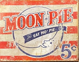 lot 65 image: Moon Pie Tin Sign