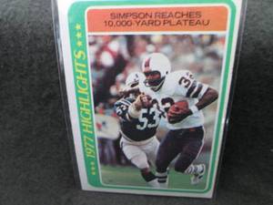 1978 Topps Highlights O.J. Simpson ...