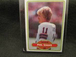 1980 Topps Phil Simms Card...