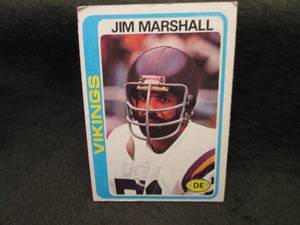 1978 Topps Jim Marshall Card...