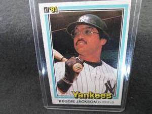 1981 Donruss Reggie Jackson Card...