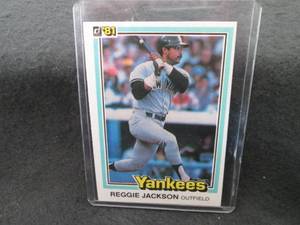 1981 Donruss Reggie Jackson Card...
