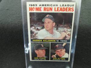 1963 AL Home Run Leaders Card...