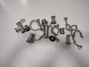 lot 79 image: Assorted Stainless Steel Pipe Clamp...