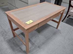 lot 112 image: Office Table, 52x28...
