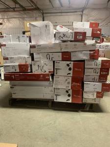 Pfister Faucet, Shower Heads, Showers, Kitchen and Bathroom Faucets Pallet LOT