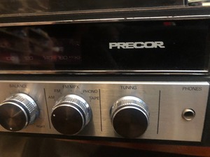 PRECOR AMFM Stereo, record , and 8 track player with 8 track tapes