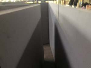 grey office cubicle panels