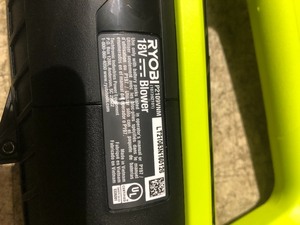 RYOBI ONE 18V 90 MPH 200 CFM Cordless Battery Leaf BlowerSweeper with 2.0 Ah Battery and Charger