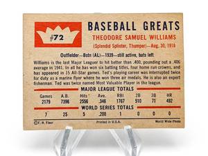 1960 Ted Williams Fleer Baseball Card #72