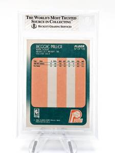 1988 Reggie Miller Fleer Rookie Card #57 - Beckett 7.5