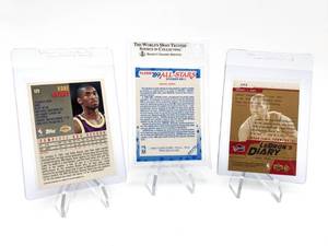 1989 Michael Jordan BGS 6, 2003 LeBron James Upper Deck Diary Rookie Card, and 1997 Kobe Bryant Topps #171 Basketball Cards