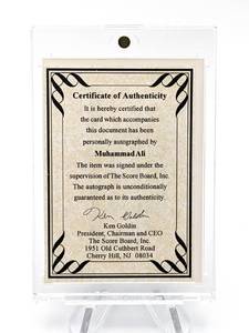 1992 Muhammed Ali Autographed Classic Boxing Card - Goldin Authenticated