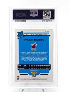 2019 Tyler Herro Donruss Green Yellow Laser Rated Rookie Card #212 - PSA 10 Gem Mint (Pop 53, None Higher)