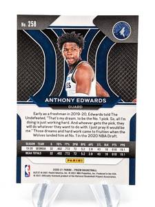 2020 Anthony Edwards Prizm Rookie Card #258