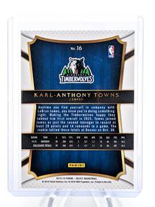 2015 Karl Anthony Towns Select Rookie Card #16
