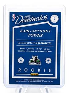 2015 Karl Anthony Towns Donruss Elite Dominators Rookie Card # 841999