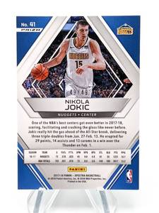 2017 Nikola Jokic Spectra Green Scope # 4949 Basketball Card