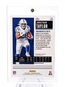 2020 Jonathan Taylor Contenders Rookie Ticket On-Card Auto Rookie Card