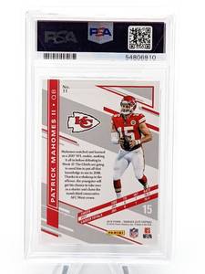 2018 Patrick Mahomes Donruss Elite 2nd Year Football Card #11 - PSA 10 Gem Mint (Pop 206)