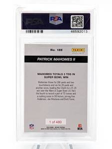 2019 Patrick Mahomes Panini Instant #480 - PSA 10 Gem Mint (Pop 8)