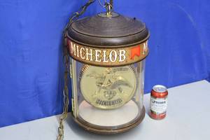 Lighted Michelob spinning emblem