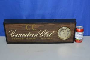 Canadian Club Whiskey Ferinheit Thermometer sign