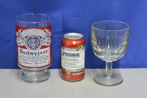 2 budweiser glasswear
