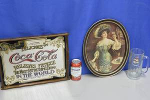Assorted Soda collectables. Coca-Cola, Pepsi-Cola, and A&W