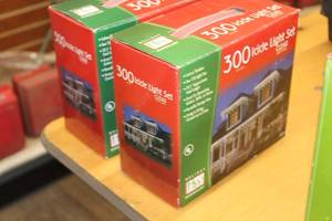 lot 1062 image: Lot of (2 Boxes) Clear Icicle Lights (in original packaging)