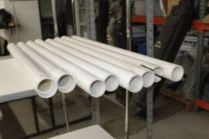 Lot of (8) Plastic Security Chain Poles