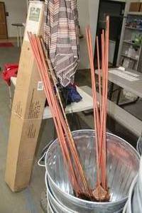 Lot of (19) Metal Fencing Stakes 48