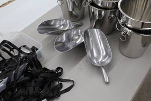 Lot of (3) Stainless Steel Ice Scoops