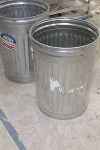 Lot of (1) Metal Trash Cans