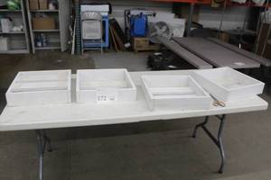 Lot of (4) Wood Planter Bases
