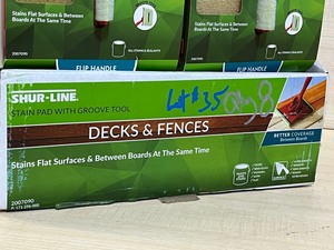 Lot Of (8) Deck & Fence Stain Pads With Groove Tool