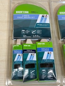 Lot Of (3) Three-Piece Shur-Line Paint Brushes