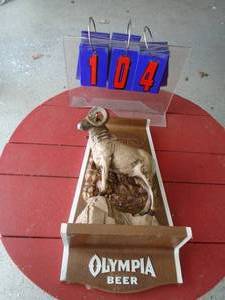 Olympia big horn sheep wall hanger. Very nice condition. As shown.