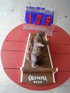 Olympia bear wall hanger. Very nice condition. As shown.