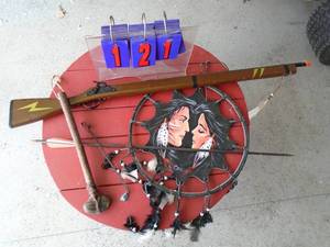 Dream catcher, display gun & tomahawk. As shown.
